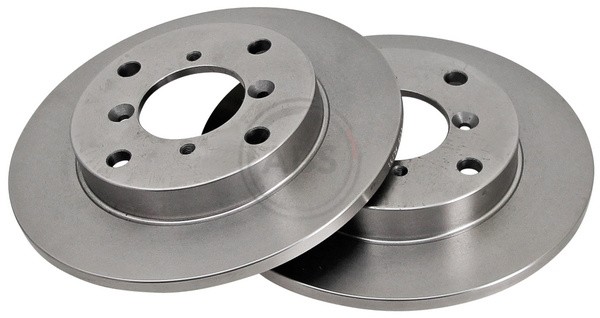 ABS 16134 Rear Brake Discs Pair 240mm Solid Fits Suzuki Swift 55611-64B00