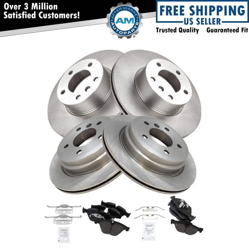 Front & Rear Brake Pad & Rotor Kit Ceramic For 10-15 BMW