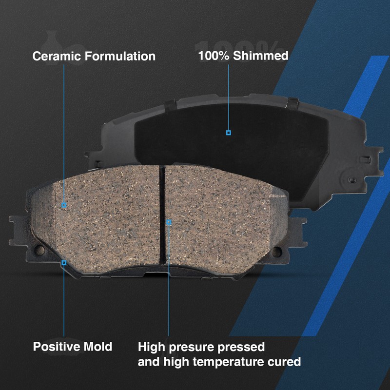 Front Rear Disc Rotors Ceramic Brake Pads for Toyota Camry Avalon Lexus ES350 gallery