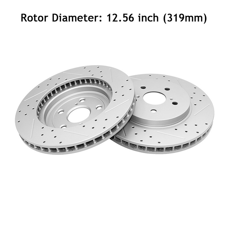 Front & Rear Drilled Disc Brake Rotors Kit For Toyota Highlander Lexus RX330 gallery