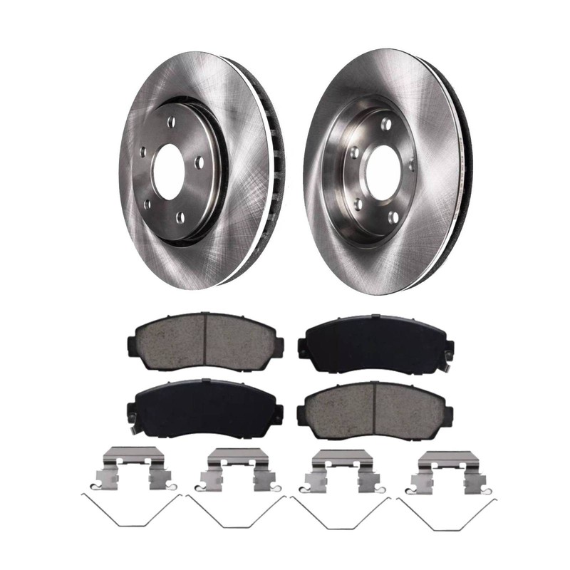 Front Disc Rotors & Ceramic Brake Pads Kit for 07-12 Acura RDX 07-16 Honda CR-V