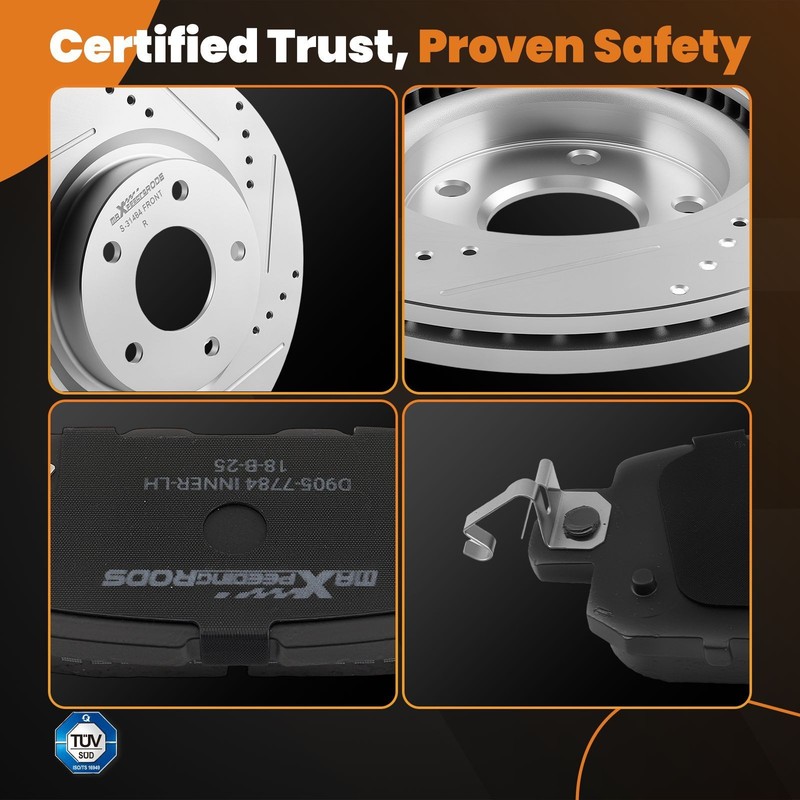 Front Rear Drilled Rotors&Ceramic Pads for Nissan Altima 2013-23 P-1650 S-31464 gallery