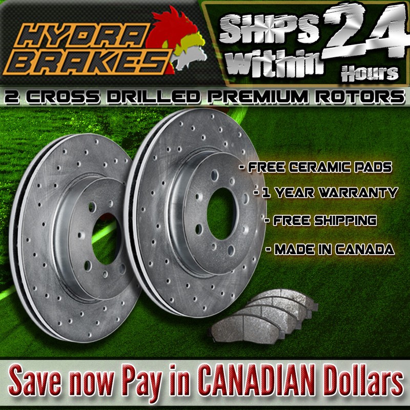 FITS 2012 2013 2014 Ford FLEX HD Drilled Brake Rotors CERAMIC F
