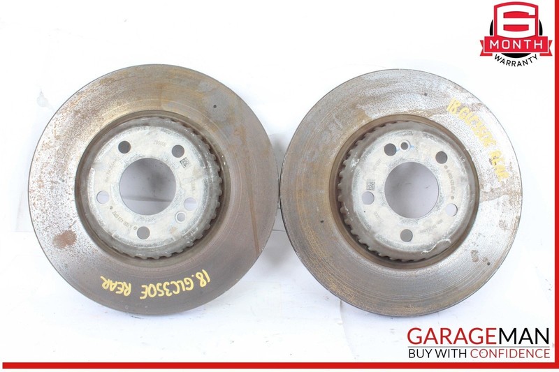 18-20 Mercedes X253 GLC350e Rear Left and Right Side Brake Disc Rotor Set of 2