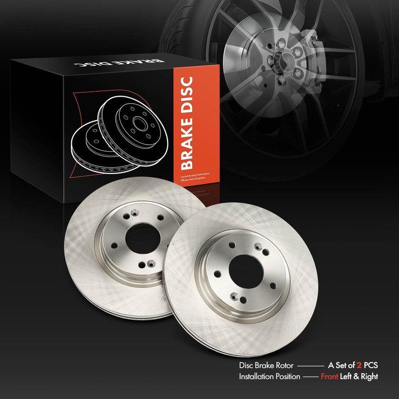 2Pcs Front Left & Right Disc Brake Rotors for Hyundai Elantra 17-20 Kona Sonata gallery