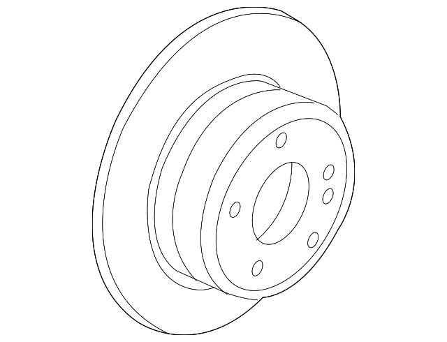 Genuine BMW Disc Brake Rotor Rear 34-21-6-886-480