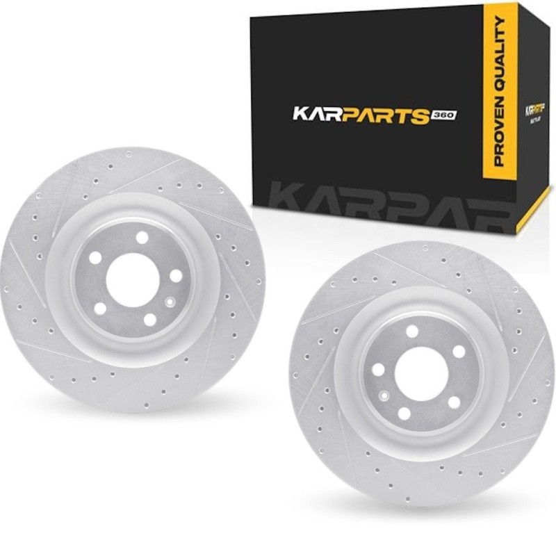 For Audi S6/S8 2020 21 22 23 24 2025 Brake Rotors | Silver | Drilled And Slotted