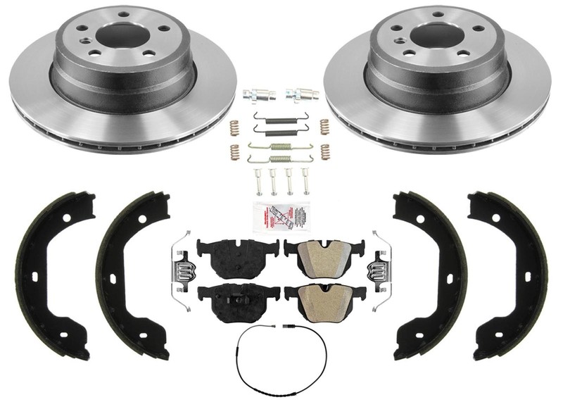 Rear Performance Disc Brake Rotors Semi Metallic Pads Fits 2007-2018 BMW X5 3.0L