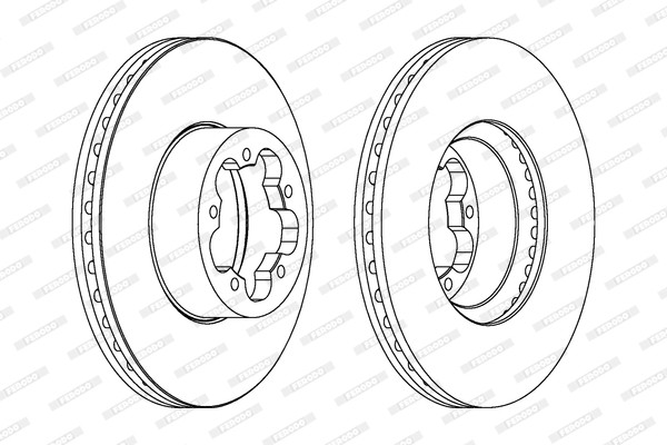 Ferodo DDF1555C Brake Disc for Ford gallery