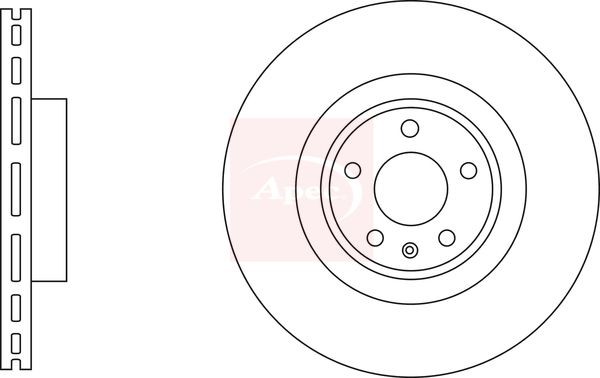 APEC DSK3300 Brake Disc Front Vented Braking System Fits Audi A6 A6 Allroad