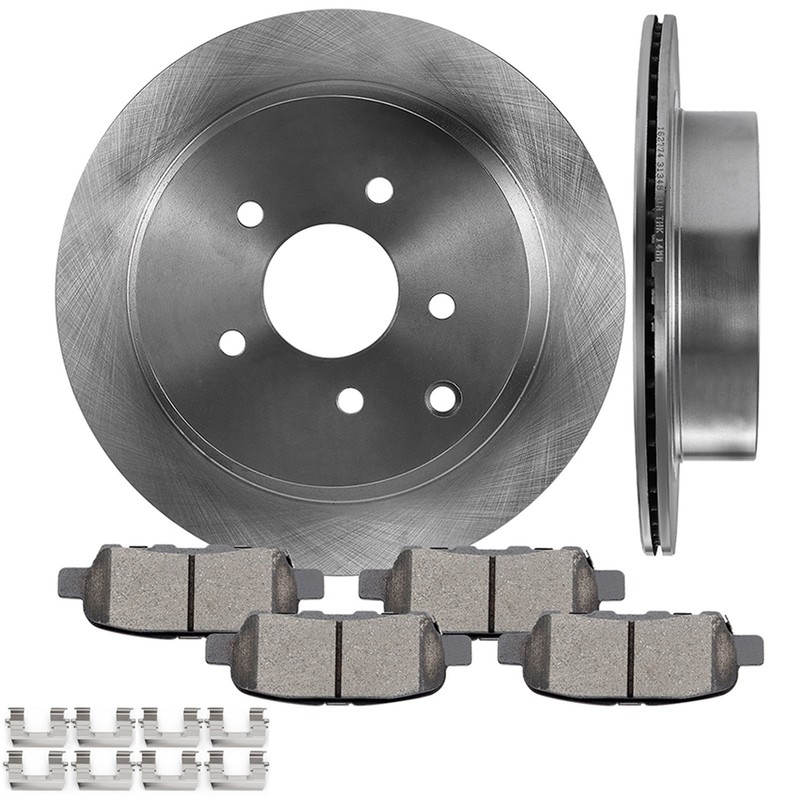 Rear Brake Pads And Rotors Vented For Nissan Quest 3.5L 2004-2009 2011-2017