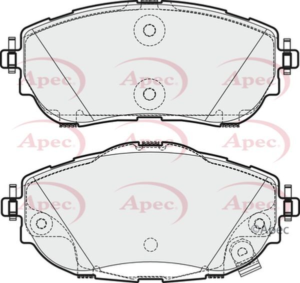 Brake Discs and Pads Set Front FOR TOYOTA AURIS 1.2 1.3 1.4 1.6 12->18 Apec gallery