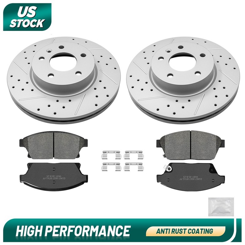 For Cadillac Ats 2013 – 2017 2018 Front Brake Disc Rotors Ceramic Brake Pads Set