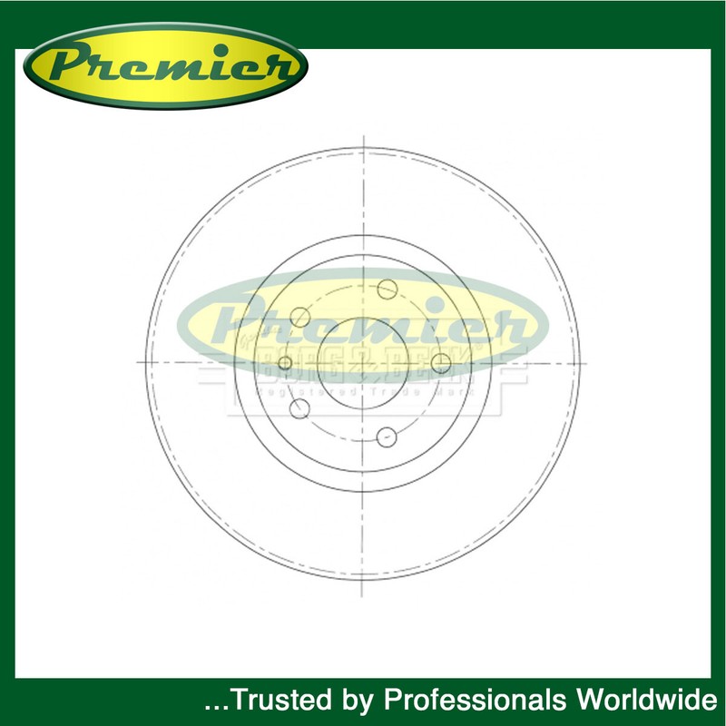 Premier Front 1x Brake Disc Fits Ford Mondeo 2014- 5322975