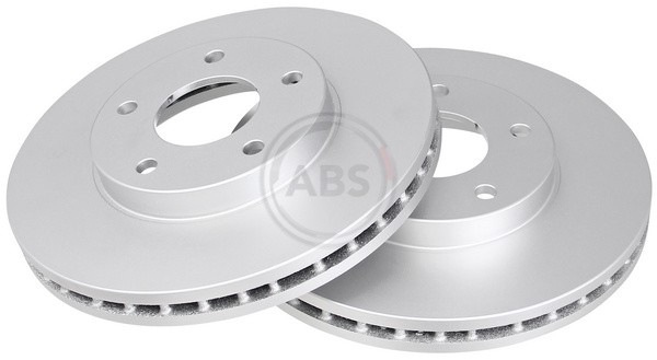ABS 17438 Front Brake Discs Pair 280mm Vented Fits Nissan Almera Tino Cefiro Qx