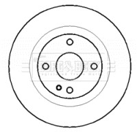 2x Brake Discs Pair Solid Rear 261mm BBD4433 Borg & Beck Set B26Y26251 BJ3Y26251 gallery