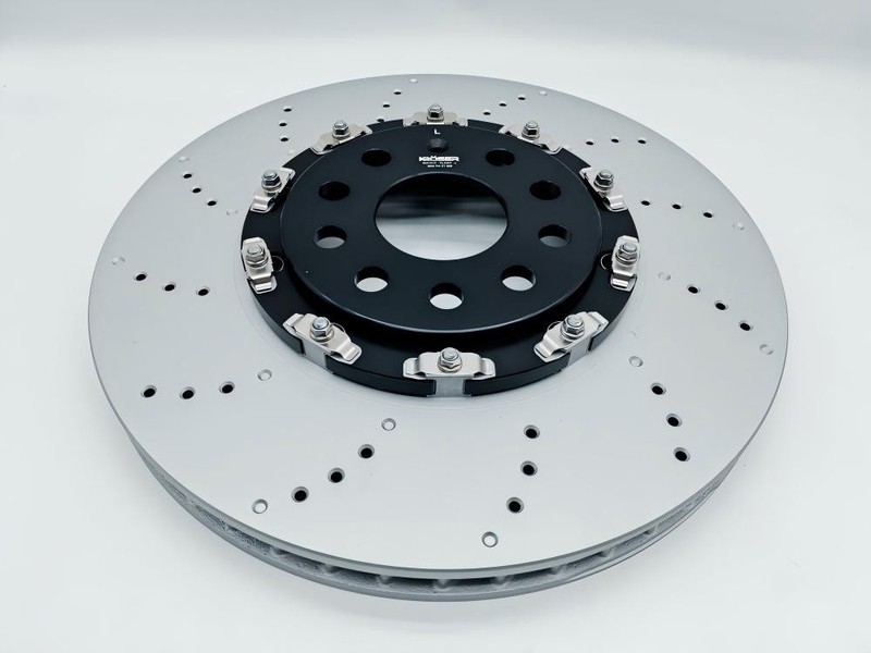 Floating Drilled Front Brake Rotor For AUDI A3 Q3 S3 VW CC GOLF PASSAT GTI Arteo gallery