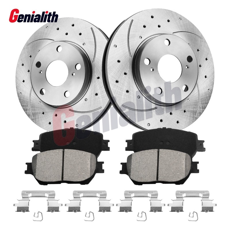Front Disc Rotors Ceramic Brake Pads Kit for 2002 – 2004 2005 2006 Toyota Camry