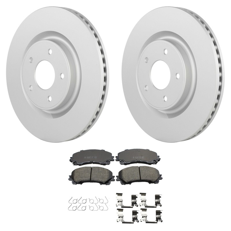 Bosch QuietCast Front Rotors Akebono ProACT Ceramic Disc Brake Pad Kit For Rouge