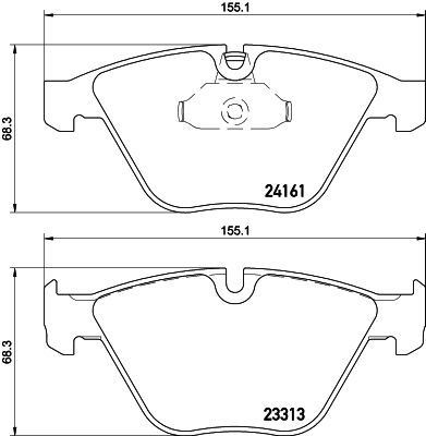 DON Front Internally Vented Discs & Brake Pads Service Kit Fits BMW 5 Series gallery