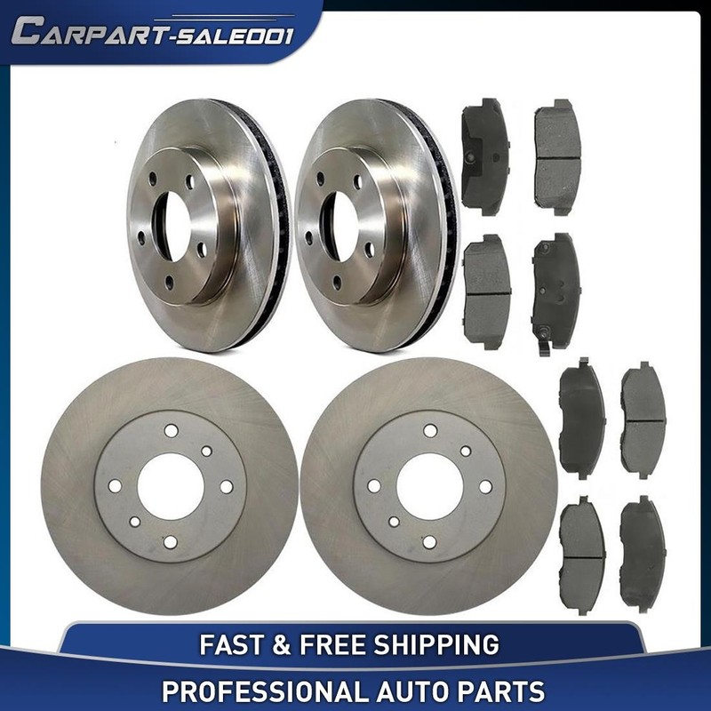 Front Rear Disc Brake Rotors Brake Pads Kit for 2000-2002 INFINITI G20 2.0L