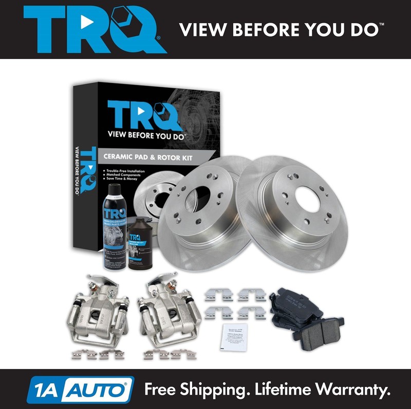 TRQ Rear Brake Pad & Rotor Kit Fits 13-17 Honda Accord