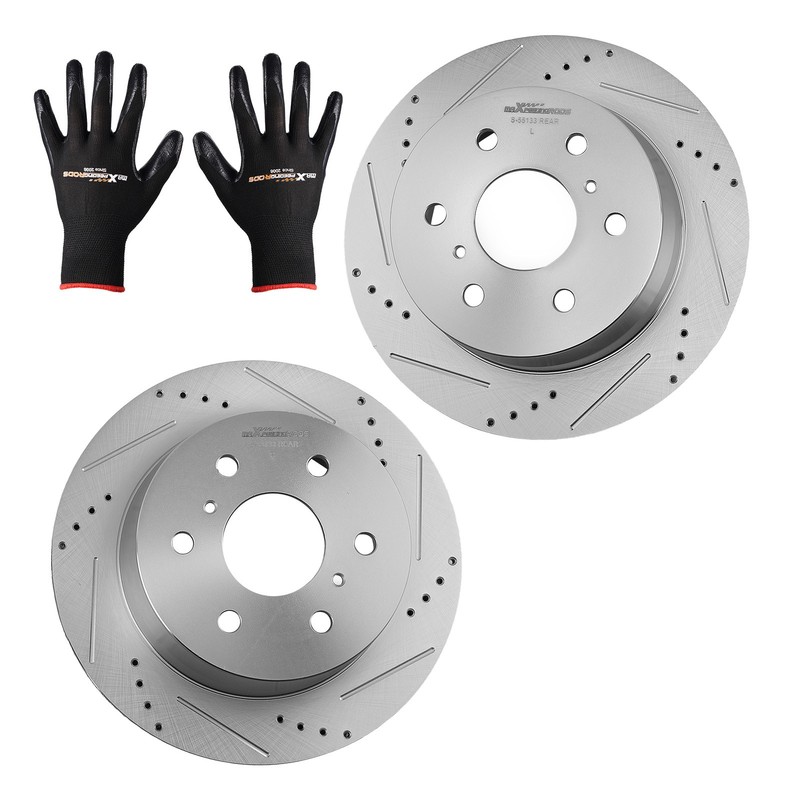 345 mm Rear Drilled & Slotted Brake Disc For Chevrolet Tahoe 2007-2020 S-55133