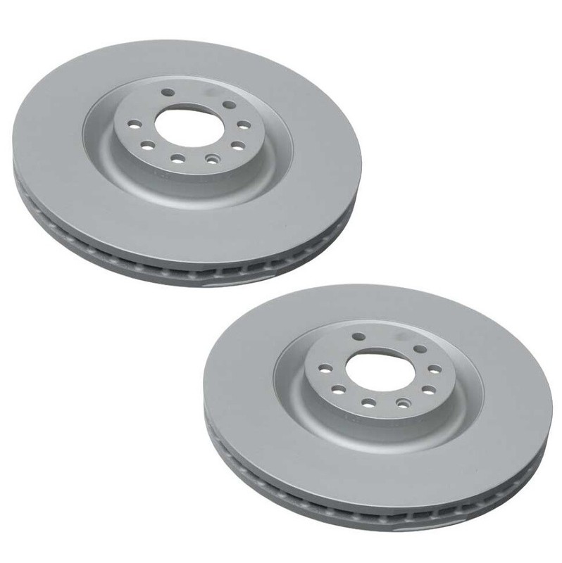 Pair Set of 2 Front Zimmermann 345mm Vented Disc Brake Rotors for Saab 9-3 9-3x