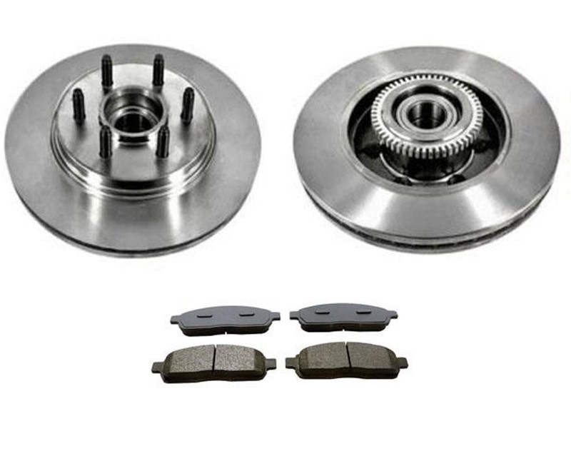 For 2006-2008 Mark LT Rear Wheel Drive Front Hub Bearing Brake Rotors & Pads