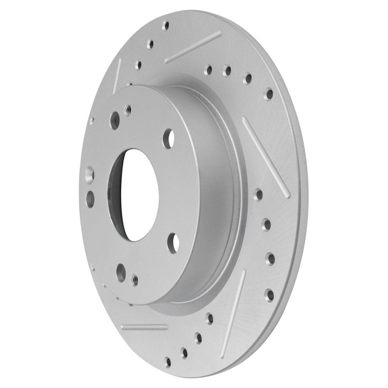 Pair Rear Drilled and Slotted Disc Brake Rotors Set for 2017 - 2023 Honda Civic gallery