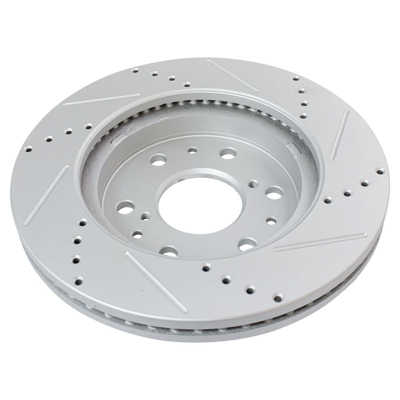 Performance Drilled Slotted Front Coated Brake Rotor Pair for GMC Truck gallery