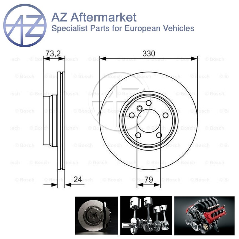 Fits BMW 3 Series 4 2 2.0 D 2.8 3.0 AZ Front Brake Disc 34116792221