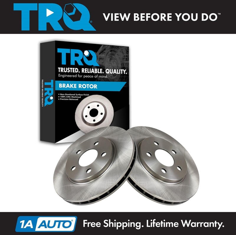 TRQ Front Brake Rotors Set For 1996-2000 Dodge Caravan Plymouth Voyager