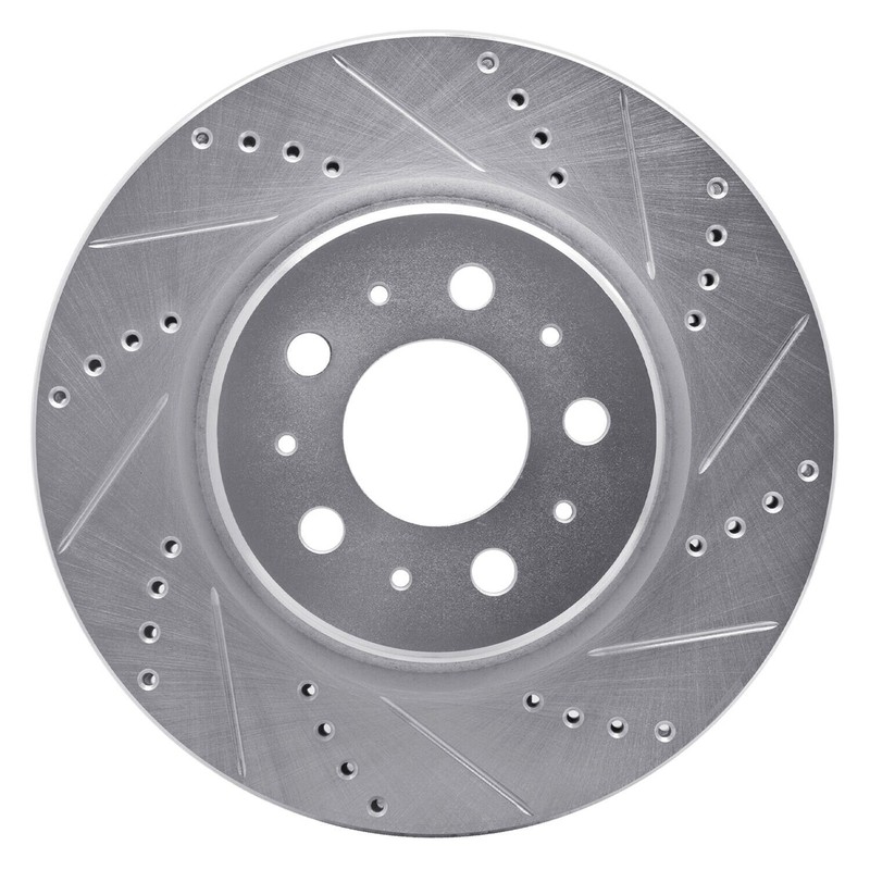 For Tesla 3 17-23 Brake Rotor eLINE Drilled & Slotted 1-Piece Front Passenger