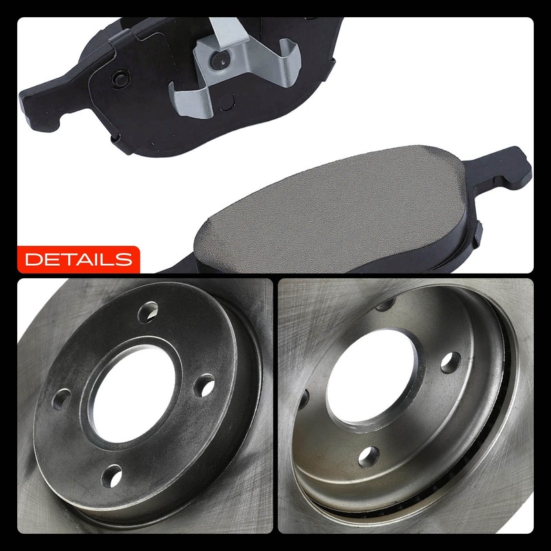 A-Premium Front Disc Brake Rotors & Ceramic Pads for Ford Focus 2005 2006 2007 gallery