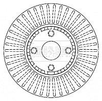 Fits Toyota Corolla 2001-2004 1.8 2.0 D 1x Brake Disc Front Borg & Beck gallery