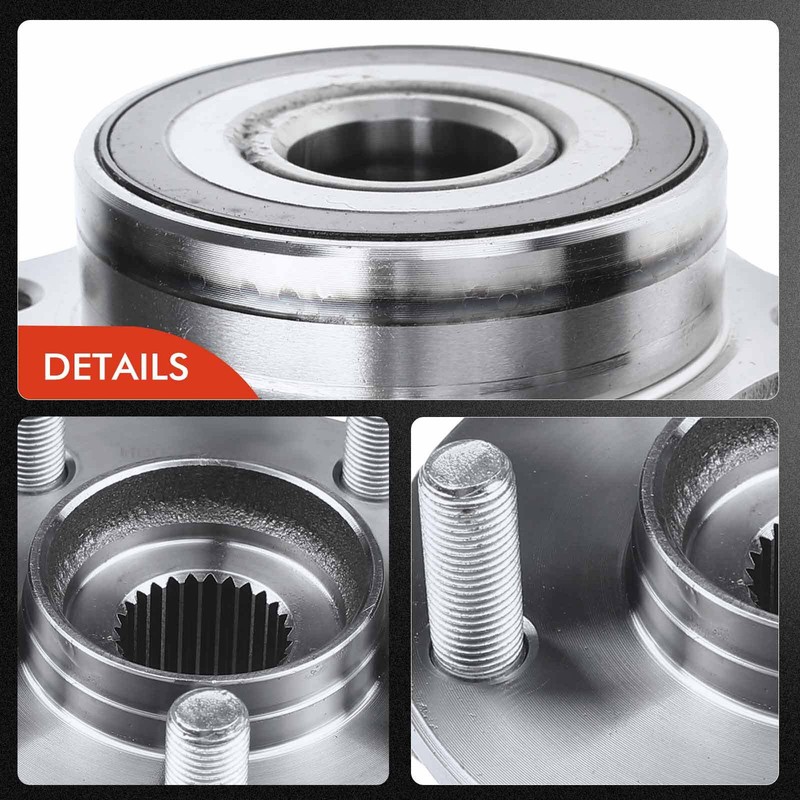 Drilled Brake Rotors & Brake Pads+Hub Bearings for Subaru Impreza Legacy Rear gallery