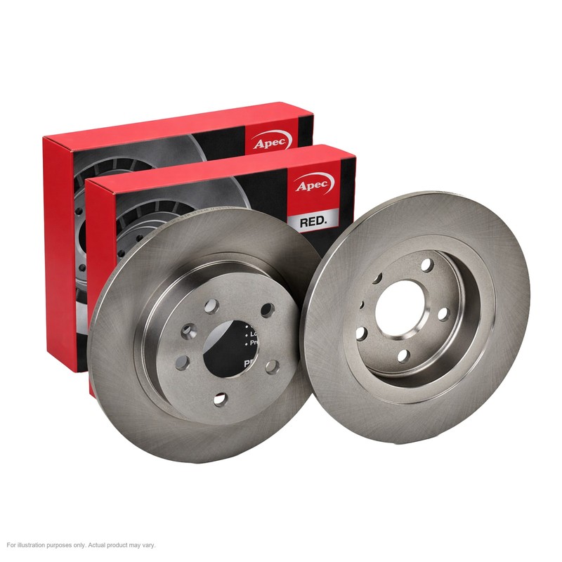 2x APEC Rear Brake Discs For CHEVROLET CRUZE (J300) 1.8 104kW/141HP/1796cc