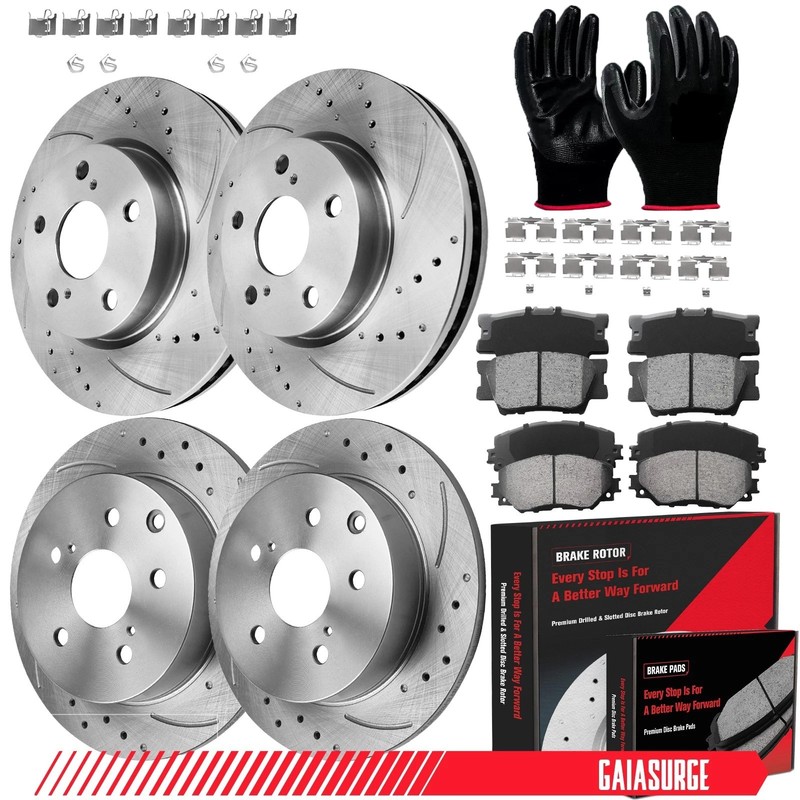 Brake Kits Front Rear Rotors Brake Pads for 2006-2018 Toyota Rav4 Lexus HS250h