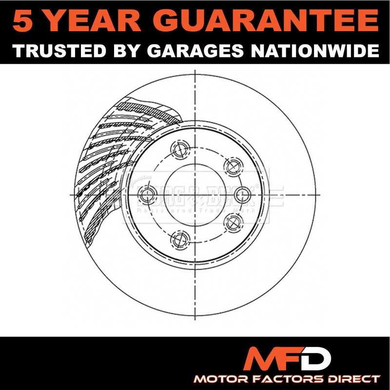 Fits VW Touareg 2002-2018 Porsche Cayenne 2003-2010 MFD Front Left 1x Brake Disc