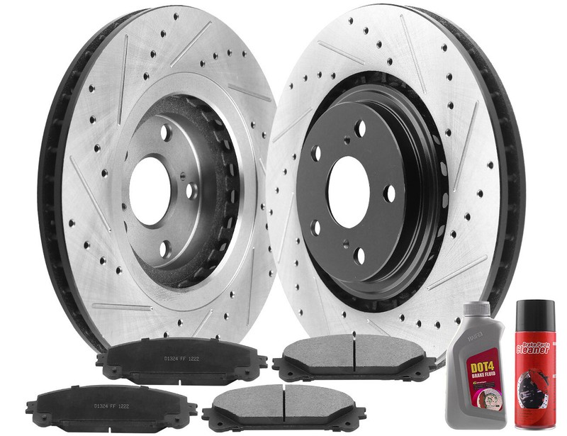 Front E-Coating Brake Rotor & Brake Pad For 10-15 Lexus RX350 RX450H Toyota H08