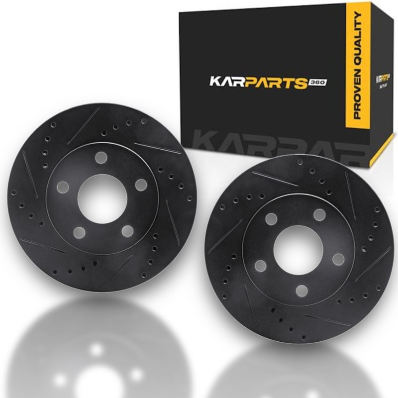For Pontiac Trans Sport 1992-1996 Rotor Set | Black | Drilled And Slotted
