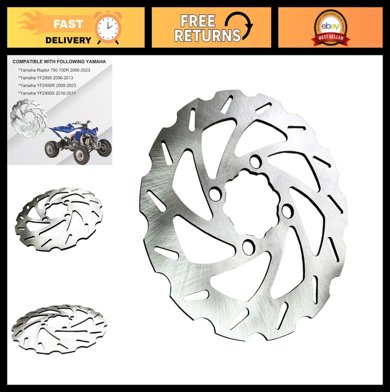 200MM Rear Brake Disc Rotor for Yamaha ATV Raptor 700 YFZ450 YFZ450R YFZ450X 06-