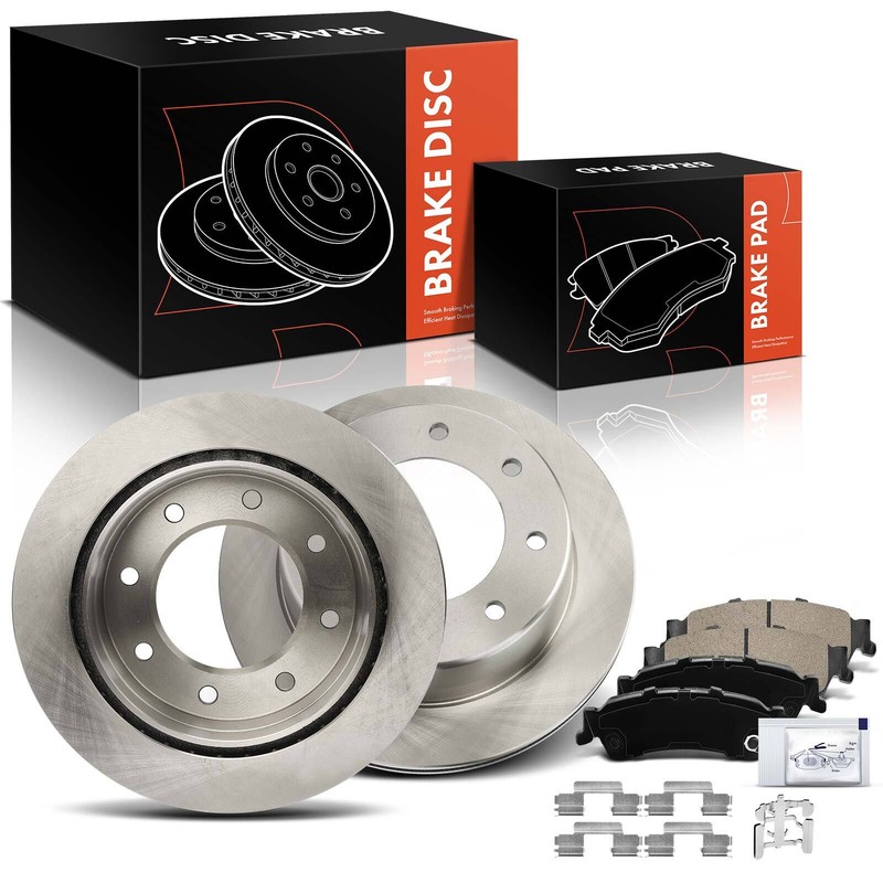 Rear Disc Brake Rotor + Ceramic Brake Pad for Cadillac DTS 06-11 DeVille 00-05