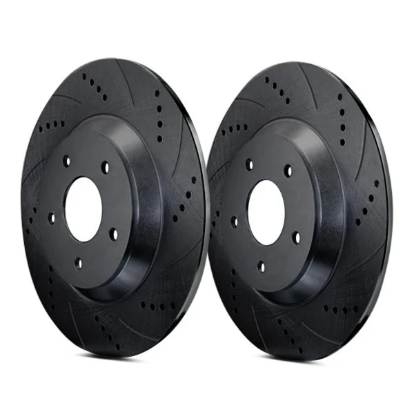 For Audi 100 1989-1991 ATL Autosports Drilled & Slotted Rear Brake Rotors