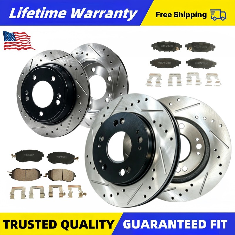 293mm Front and 274mm Rear Rotors Brake Pads Kit for Subaru Foreste XV Crosstrek