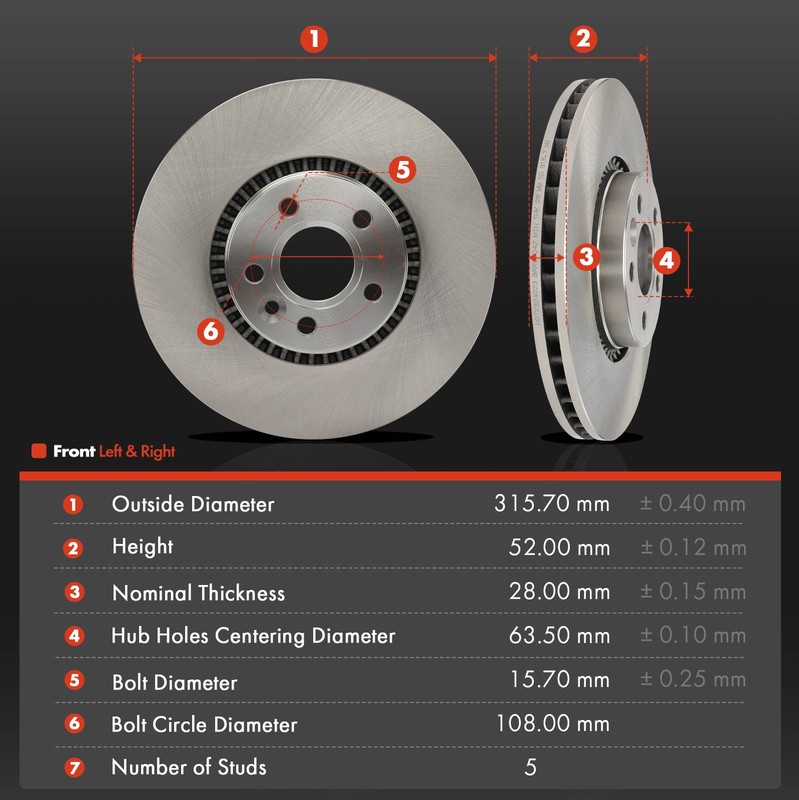 Front & Rear Side Disc Brake Rotors & Ceramic Brake Pads for Volvo S80 2016 FWD gallery