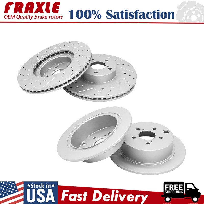 Front &Rear Drilled Disc Brake Rotors for Subaru Forester 2014-2018 XV Crosstrek