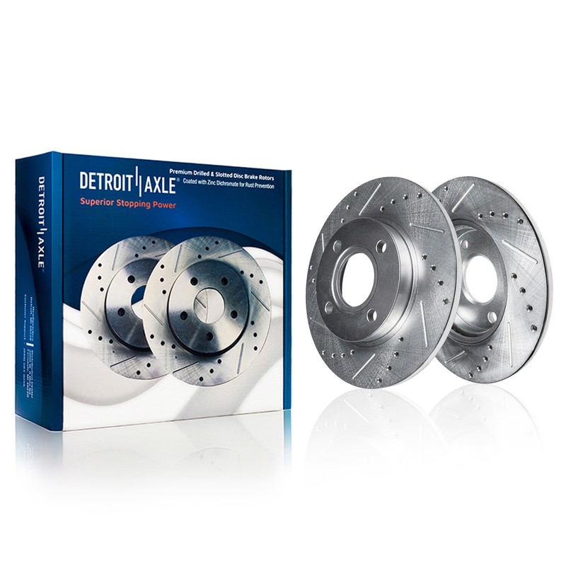 262mm Front 239mm Rear DRILLED Rotors + Brake Pads for Honda Civic Del Sol VTEC gallery