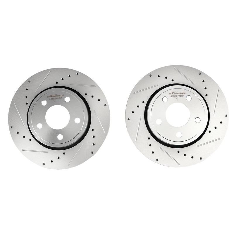 330mm Front Drilled Disc Rotors for 2011-2020 Dodge Durango Jeep Grand Cherokee gallery
